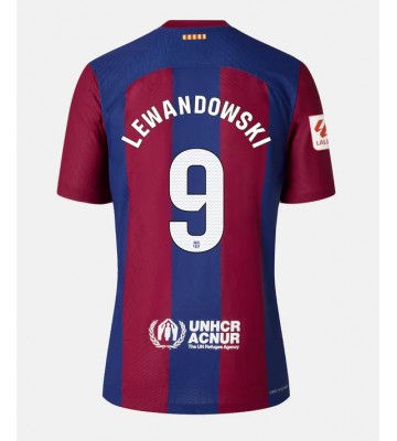 Barcelona Robert Lewandowski #9 Hjemmebanetrøje Dame 2023-24 Kort ærmer